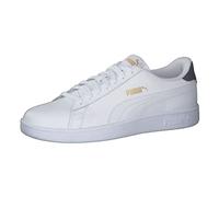 PUMA Unisex Puma Smash v2 L Low-Top, Puma White-Puma White-Peacoat-Puma Team Gold, 43 EU