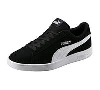 PUMA Unisex Puma Smash V2 Sneaker, Puma Black Puma White Puma Silver, 43 EU