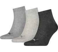 Puma Herren Quarters Socken 3P, Anthracite/l Mel Grey/m Mel Grey, 39/42, 251015