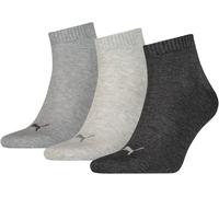 PUMA Plain 3P Quarter Socke, Grau (Anthrazit/L Mel Grey/M Mel Grey), 35-38