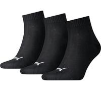 PUMA Unisex Plain Quarter Socken, Schwarz, 47-49 EU, 3er Pack