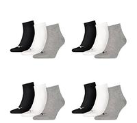 PUMA Unisex Quarter Quarters Socken 12er Pack, Black-White-Grey (882) 39-42 at