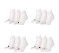 PUMA Unisex Quarter Quarters Socken 12er Pack, Farbe:300 - white, Socken & Strümpfe:35-38