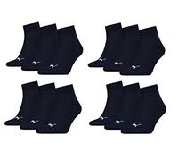 PUMA Unisex Quarter Quarters Socken 12er Pack, Farbe:321 - navy, Socken & Strümpfe:39-42
