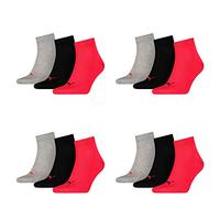 PUMA Unisex Quarter Quarters Socken 12er Pack, Socken & Strümpfe:47-49, Farbe:232 - black/red