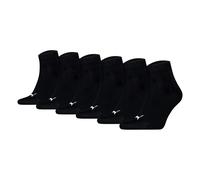 PUMA Unisex Quarter Socken, 6er Pack - Quarter Plain ECOM 6P, Logo, uni Schwarz 47-49