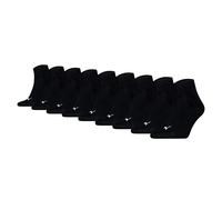 PUMA Unisex Quarter Socken, 9er Pack - Quarter Plain ECOM 9P, Logo, einfarbig Schwarz 39-42