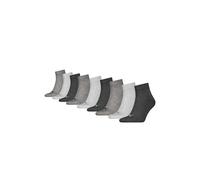 PUMA Unisex Quarter-Socken Damen Herren Füßlinge 9-er Pack, Farbe:800 - anthraci/l mel grey/m me, Socken & Strümpfe:47-49