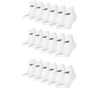 PUMA Unisex Quarter Socken Sneaker knöchelhoch für Damen Herren 18er Pack, Farbe:002 - White, Socken & Strümpfe:43-46