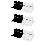 PUMA Unisex Quarter Socken Sneaker knöchelhoch für Damen Herren 18er Pack, Farbe:004 - White/Black, Socken & Strümpfe:39-42