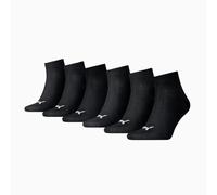 PUMA Unisex Quarter Socken Sneaker knöchelhoch für Damen Herren 6er Pack, Farbe:001 - black, Socken & Strümpfe:35-38