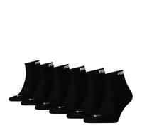 PUMA Unisex Quarter Socken Sneaker knöchelhoch für Damen Herren 6er Pack, Farbe:200 - black, Socken & Strümpfe:35-38