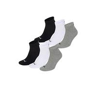PUMA Unisex Quarter Sport Socken Sportsocken 251015 im 6er Pack (schwarz-weiß-grau/schwarz-weiß-grau, 43-46)
