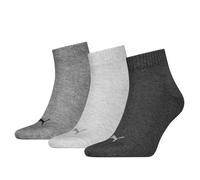 PUMA unisex Quarter Sportsocken Kurzsocken Socken 18 Paar, Farbe:Grau, Menge:18 Paar (6x 3er Pack), Größe:43-46, Artikel:-800 anthracite/l mel grey/m mel grey
