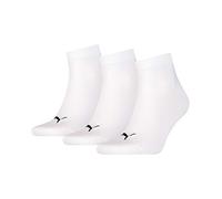 PUMA Unisex Plain Quarter Socken, Weiß, 43-46 EU