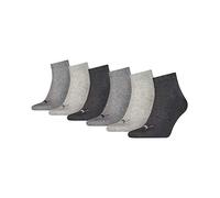 Puma Herren Quarters Socken 3P, Anthracite/l Mel Grey/m Mel Grey, 39/42, 251015