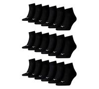 PUMA Unisex Quarters Socken Sportsocken 18er Pack (39/42, Black)