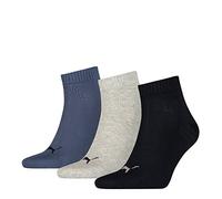 PUMA Unisex Quarters Socken Sportsocken 6er Pack (navy-grey-blue / navy-grey-blue, 39-42)
