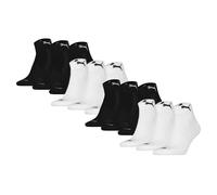 PUMA Unisex Quartersocken, 12er Pack - Cushioned Quarter 12P, Logo, einfarbig 2xSchwarz/2xWeiß / 43-46 43-46 Mehrfarbig