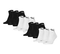 PUMA Unisex Quartersocken, 12er Pack - Cushioned Quarter 12P, Logo, einfarbig 35-38 22