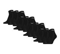 Kurzsocken PUMA "Socken Cushioned Quarter 12P 12er Pack", Herren, Gr. 35-38, schwarz, Obermaterial: 82% Baumwolle CO. 16% Polyester PES. 1% Elasthan EL. 1% Polyamid PA., Socken (87917527-35) schwarz