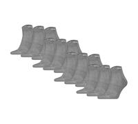 PUMA Unisex Quartersocken, 12er Pack - Cushioned Quarter 12P, Logo, einfarbig Grau 39-42