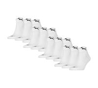 PUMA Unisex Quartersocken, 12er Pack - Cushioned Quarter 12P, Logo, einfarbig Weiß 39-42