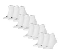 Kurzsocken PUMA "Socken Quarter Plain 12P 12er Pack", Herren, Gr. 39-42, braun (weiß), Obermaterial: 68% Baumwolle CO. 18% Polyamid PA. 12% Polyester PES. 2% Elasthan EL., Socken (58640834-39) weiß
