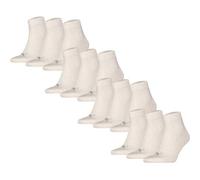Kurzsocken PUMA "Socken Quarter Plain 12P 12er Pack", Herren, Gr. 39-42, braun (weiß (oatmeal)), Obermaterial: 68% Baumwolle CO. 18% Polyamid PA. 12% Polyester PES. 2% Elasthan EL., Socken (21107611-3