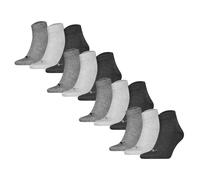 Kurzsocken PUMA "Socken Quarter Plain 12P 12er Pack", Herren, Gr. 39-42, grau, Obermaterial: 68% Baumwolle CO. 18% Polyamid PA. 12% Polyester PES. 2% Elasthan EL., Socken (15967341-39) grau