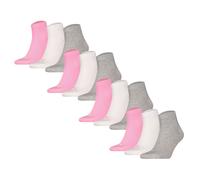 Kurzsocken PUMA "Socken Quarter Plain 12P 12er Pack", Herren, Gr. 35-38, bunt (grau, weiß, rosa), Obermaterial: 68% Baumwolle CO. 18% Polyamid PA. 12% Polyester PES. 2% Elasthan EL., Socken (68150246-