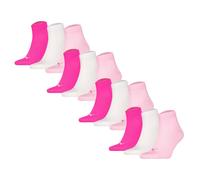 Kurzsocken PUMA "Socken Quarter Plain 12P 12er Pack", Herren, Gr. 35-38, bunt (weiß, pink), Obermaterial: 68% Baumwolle CO. 18% Polyamid PA. 12% Polyester PES. 2% Elasthan EL., Socken (38380269-35) we