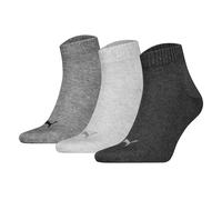 PUMA unisex Quarter Sportsocken Kurzsocken Socken 18 Paar, Farbe:Grau, Menge:18 Paar (6x 3er Pack), Größe:43-46, Artikel:-800 anthracite/l mel grey/m mel grey