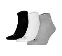 Puma Socken Unisex Quarter Plain 3er-Pack 701230337-882 Grau/Weiß/Schwarz Größe 43-46