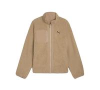 Winterjacke PUMA "REVERSIBLE HYBRID SHERPA JACKET", Herren, Gr. M, ice coffee, Rippware, Obermaterial: 100% Polyester, unifarben, relaxed fit normal, Jacken Winterjacke, Wendefunktion, mit Brusttasche