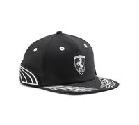 PUMA Unisex Scuderia Ferrari Flat Brim Cap Baseballkappe, Schwarz Ah23, Einheitsgröße