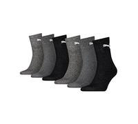 PUMA Unisex Short Crew Socken Basic Sportsocken 6er Pack (43/46, Anthrazit/Grey (207))