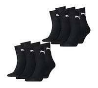 PUMA Unisex Short Crew Socken Basic Sportsocken 6er Pack (47/49, Black)