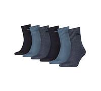 PUMA Unisex Short Crew Socken Basic Sportsocken 6er Pack, Größe:47-49;Farbe:Denim Blue (460)