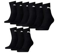 PUMA Unisex Short Crew Socken Sportsocken mit Frotteesohle 9er Pack (Black, 39/42)