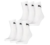PUMA Unisex Short Crew Socks Socken Sportsocken MIT FROTTEESOHLE 6er Pack, Größe:39-42;Pack:6er Pack/Paar;Farbe:white/white 300