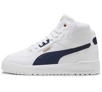 PUMA Unisex Shuffle Downtown Mid Sneaker, White Navy Gold, 47 EU