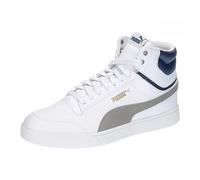 PUMA Unisex Shuffle Mid Turnschuhe, Puma White Concrete Gray Persian Blue Puma Gold, 38.5 EU