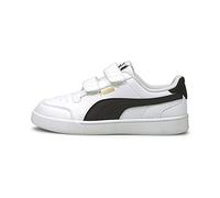 Puma Unisex Shuffle V PS Sneaker, White Black Team Gold, 35 EU