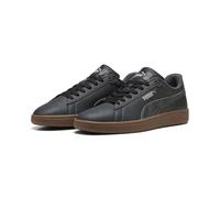 Puma Unisex Smash 3.0 Crafted Leather Sneaker, Black-Moody Gray, 40.5 EU