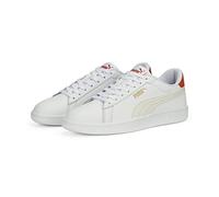 PUMA Unisex Smash 3.0 L Turnschuhe, Puma White Vapor Gray Chili Pepper, 42 EU
