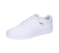 PUMA Unisex Court Classic Turnschuhe, Puma White Puma Gold, 45 EU