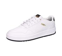 Puma Sneaker Court Classic Unisex Weiß/Schwarz/Gold – 6 UK