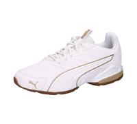 Sneaker PUMA "ELECTRO SL", Herren, Gr. 43, puma weiß, puma gold, Synthetik, Schuhe Sneaker, für sportliche Aktivitäten und Streetwear (17724210-43) puma weiß, puma gold