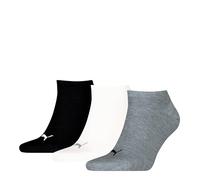 PUMA 6 Paar Unisex Herren Damen Sportsocken Kurzsocken Sneaker Socken, Farbe:Mehrfarbig, Größe:47-49, Artikel:-882 grey/white/black